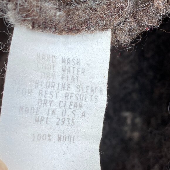 Vintage Traverse Bay Wool Fair Isle Birdseye Cardigan Brown Button Old Money-M - Picture 13 of 14